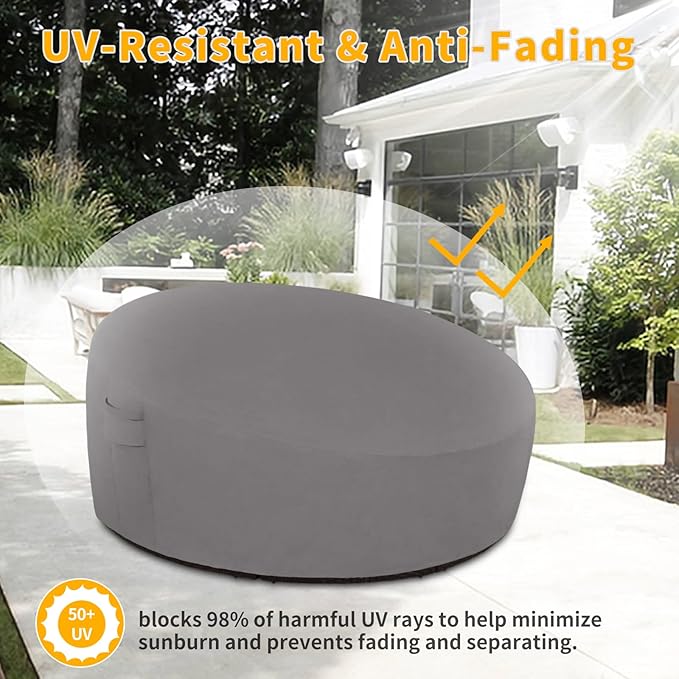 Easy-Going Heavy Duty 600D Outdoor Daybed Cover 88 Inch UV Resistant Patio - Image 4