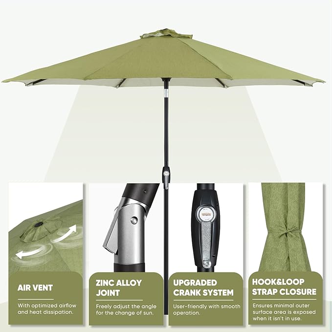 Tempera Patio Market Outdoor Table Umbrella - Image 4