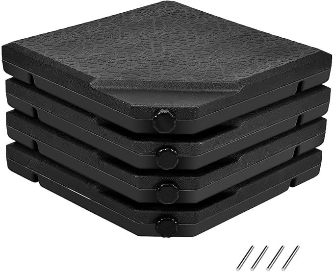 Tangkula 4PCS Patio Cantilever Offset Umbrella Base Weight Stand, 238lbs Square - Image 9