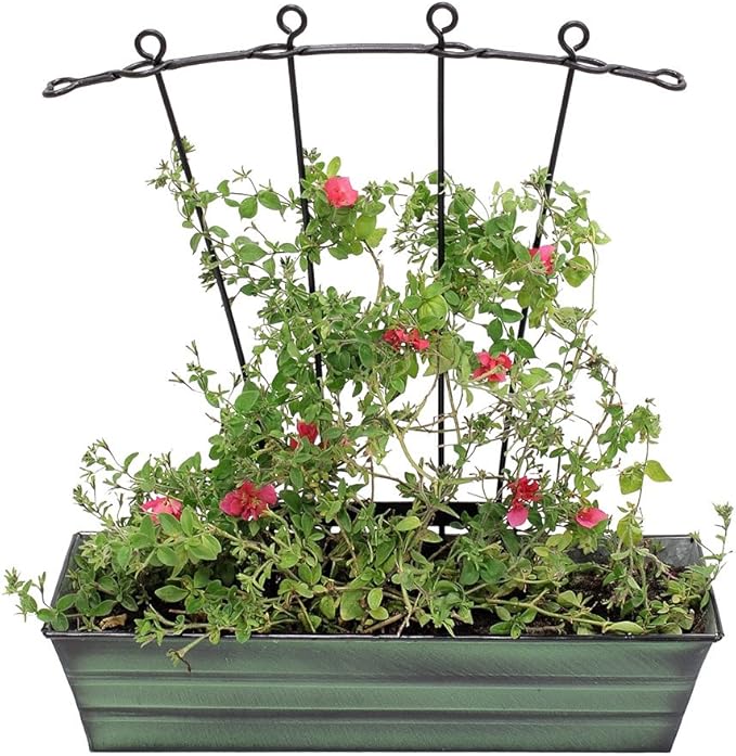 Achla Designs Galvanized Window Flower Box Planter-Green-Small - Image 5