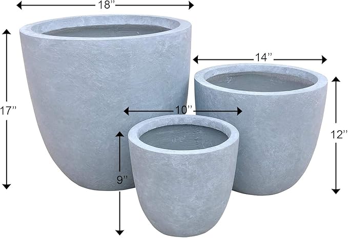 Kante 18", Outdoor Indoor Large Planter Pots - Image 2