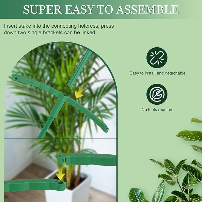 24Pcs Plant Support Stakes, Half Round Plant Stakes - Image 5