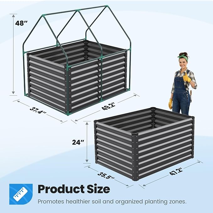 Quictent 4x3x2ft Galvanized Raised Garden Bed - Image 6