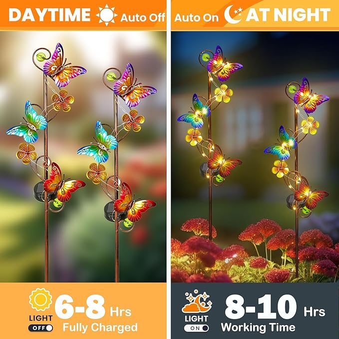 NAN ZAI NAN FANG Butterfly Solar Stake Lights, Waterproof, - Image 5
