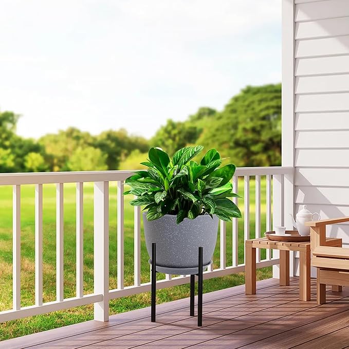 12inch Large Plant Pot, Modern Plastic Planter - Image 5