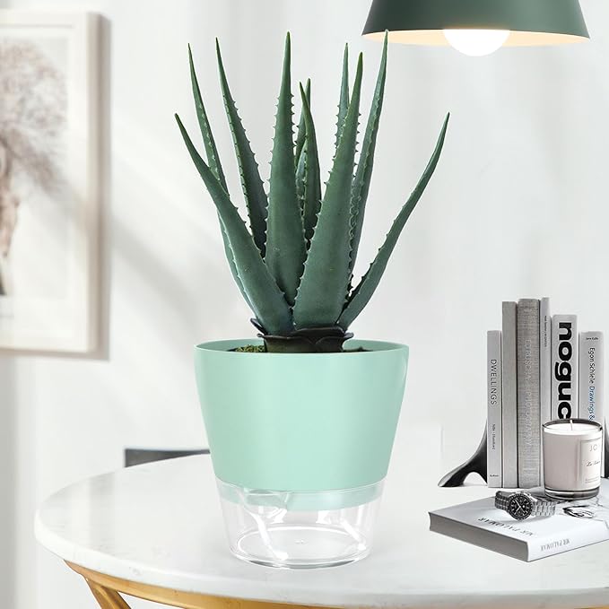 4 Pcs Self Watering Plant Pot, 6 inch Plant Pot - Image 6