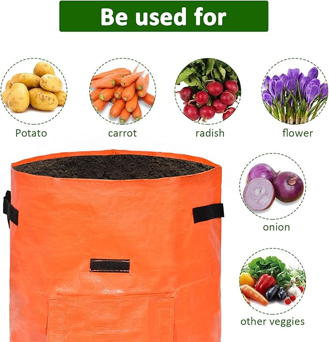 JJGoo Potato Grow Bags, 4 Pack 10 Gallon - Image 3
