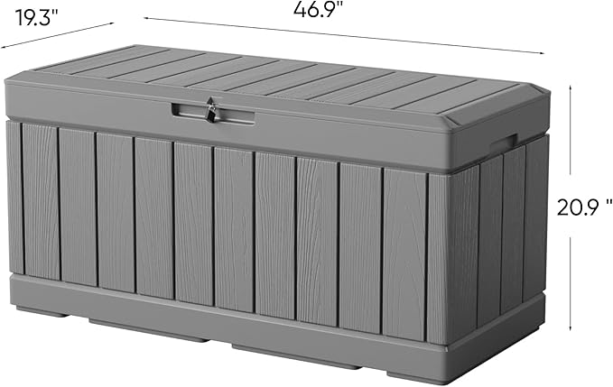 Greesum 82 Gallon Resin Deck Box All Weather Large Outdoor Storage - Image 6