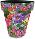 Briarwood Lane Zinnias in Bloom Large Planter by BriarwoodLane