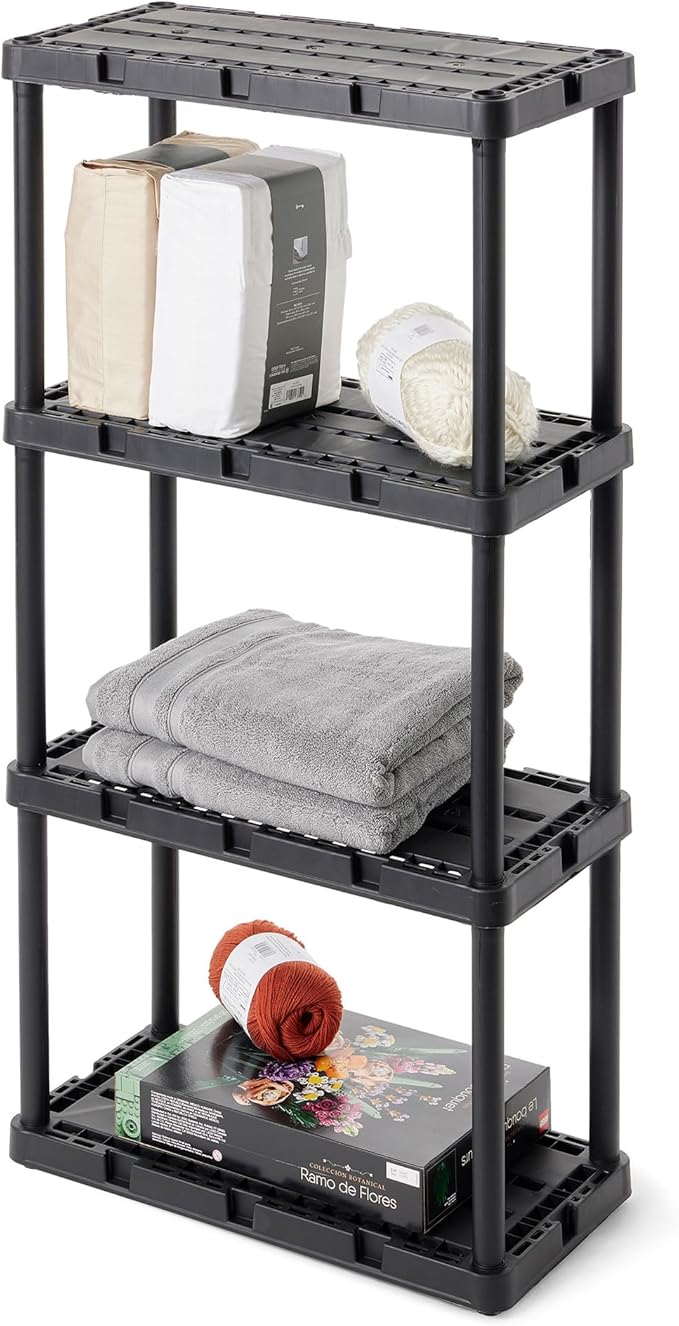 Gracious Living Light Duty Storage Shelves, Knect-A-Shelf 4-Shelf Ventilated - Image 9