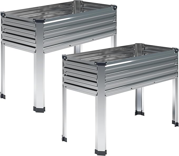 2PCS Galvanized Raised Garden Bed by DIIYIV