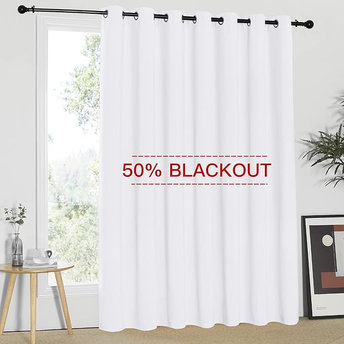 NICETOWN Sliding Door Curtains for Patio, Wide Width Drape, Vertical Curtains by NICETOWN