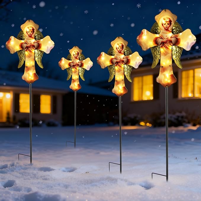 Solar Little Angel, Child Cross Garden Lights - Image 6