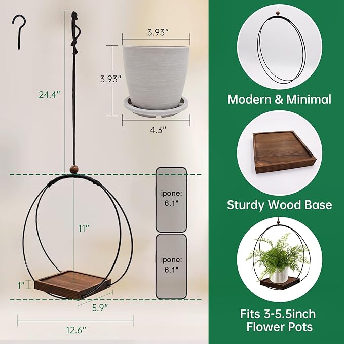 Hanging Planter for Indoor Plants, Plant Hanger - Image 2