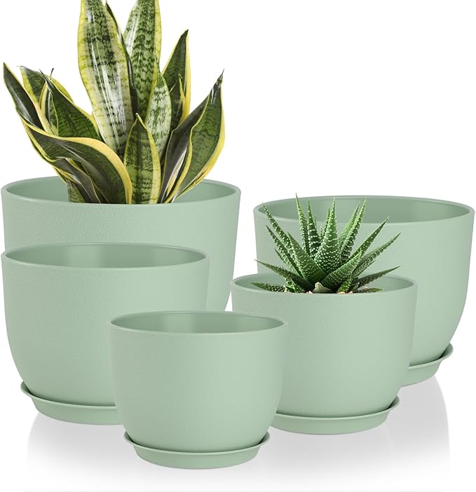 Plant Pots 10/9/8/7.5/7 inch Flower Pots by AFamilyofGardenLovers