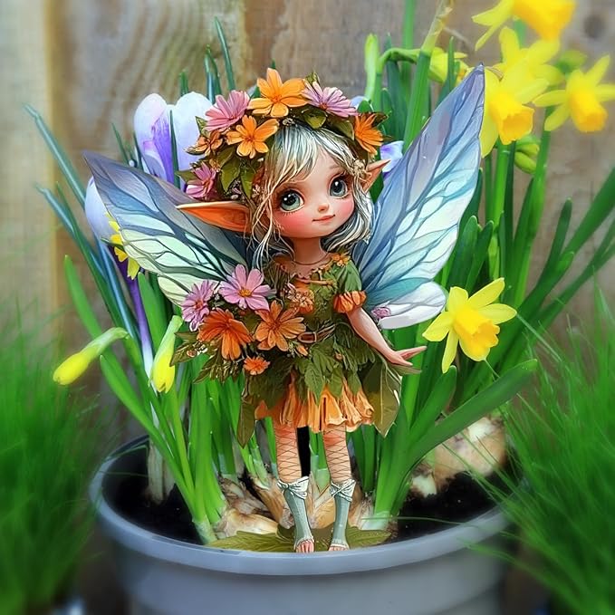 Fairy Garden Stake Decor, Acrylic 2D Garden Fairy Decoration, Fairy Garden - Image 4