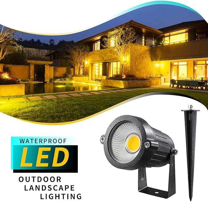 LED Landscape Lights, 5W 120V AC Outdoor Pathway Garden Yard Spotlight - Image 3
