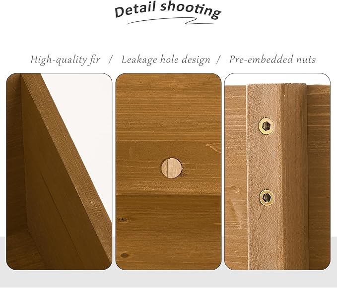 3-Tiers Wooden Raised Garden Bed, Wood Planter Box - Image 6