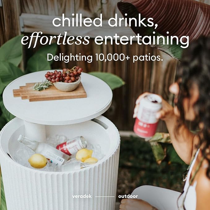 Veradek Outdoor Cooler Side Table - 2 in 1 - Designed - Image 7
