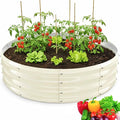 Round Galvanized Raised Garden Bed, Flowers & Herbs, Heavy Duty Rust-Resistant by Unknown