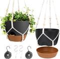 Hanging Planters for Indoor Outdoor Plants, 2 Pack Self Watering Hanging Pot by Vanslogreen