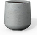 Kante 8.2" Dia Round Concrete Planter, Outdoor Indoor Large Plant Pots by Kante