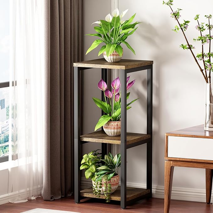 Plant Stand Indoor Corner Tall 3 Tier Metal Modern Flower Storage Plant Shelf - Image 4