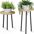 Plant Stand Indoor Tall: Corner Wood Plant Stand 2 Pack Mid Century Modern Decor by SAKSUNFORYOU