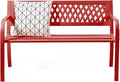 VINGLI 47'' Outdoor Bench, Weather Resistant Garden Patio Bench Powder Coated by VINGLI