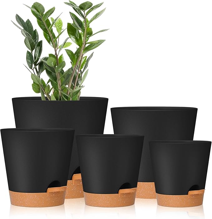 GARDIFE Plant Pots 7/6.5/6/5.5/5 Inch Self Watering Planters by GARDIFE