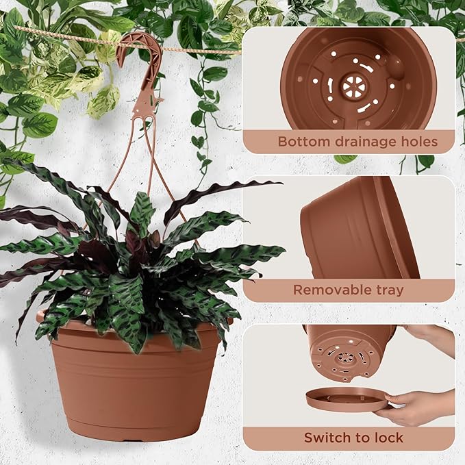 VIDELLY 4 Pcs Hanging Planters for Indoor Plants - Image 3