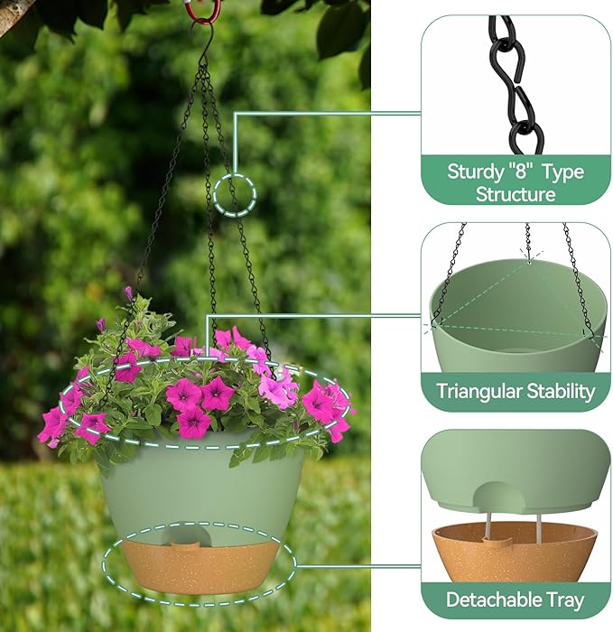 ZMTECH 12 Inch Hanging Planters - Image 6