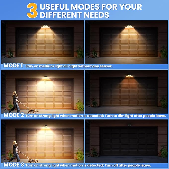 Solar Motion Sensor Outdoor Lights, Super Bright Solar Lights Outdoor Waterproof - Image 5