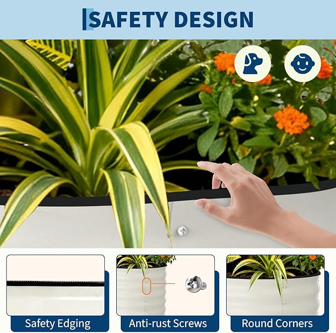 Garvee 2 Pack Galvanized Raised Garden Beds - Image 3