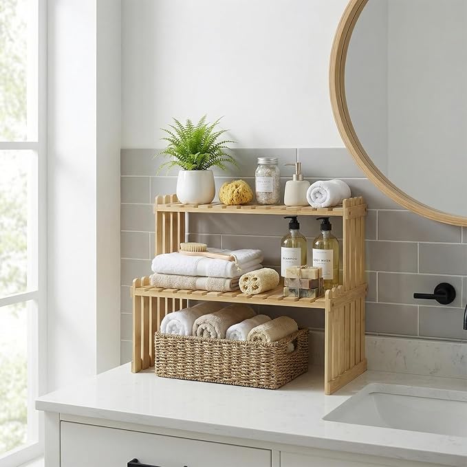 MyGift Natural Bamboo Indoor Plant Stand - Image 4