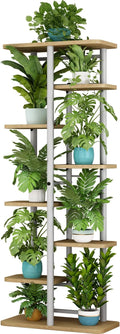 LINZINAR Plant Stand 8 Tier 9 Potted Multiple Flower Pot Holder Shelf Indoor by LINZINAR