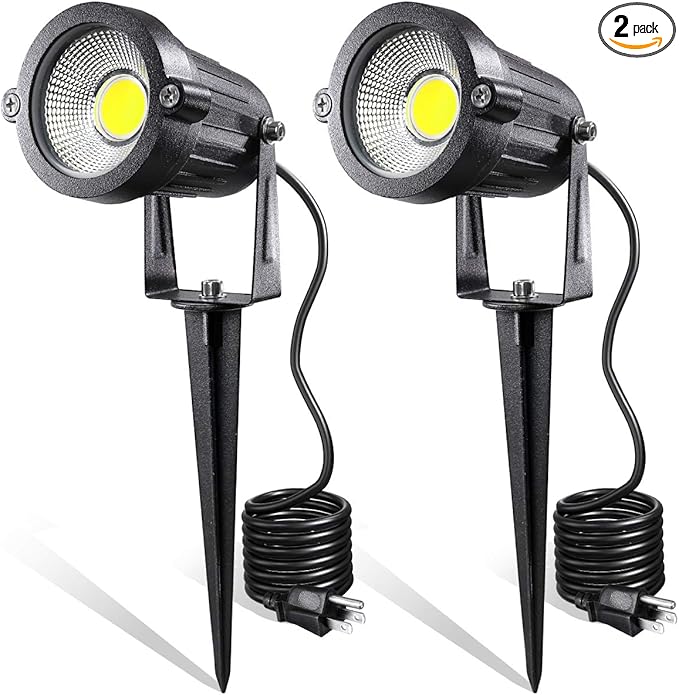 LED Landscape Lights, 5W 120V AC Outdoor Pathway Garden Yard Spotlight by LEACOCO