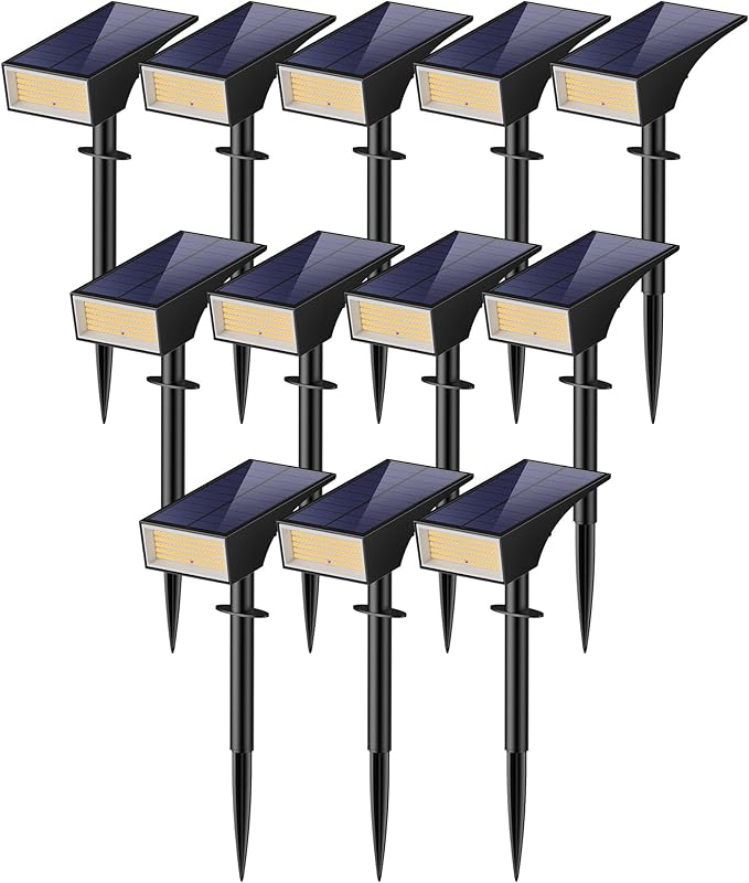 Koicaxy Solar Lights Outdoor Waterproof 12 Pack IP65, 100 LEDs 4 Light Modes by SOLARSPOTLIGHTS