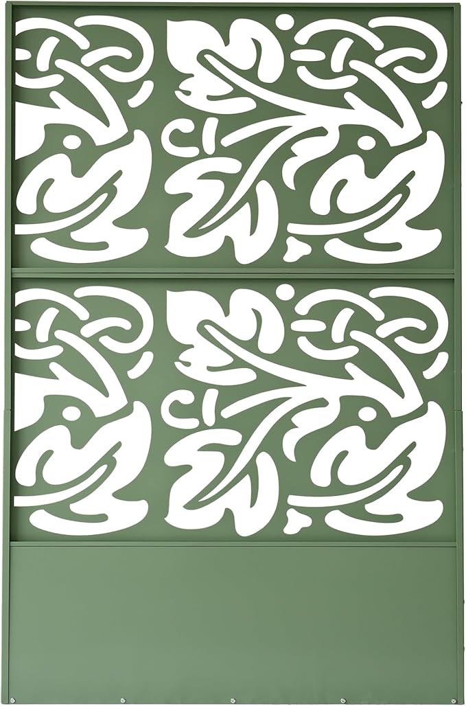 Oakland Living 6 ft. X 4 ft. Green Freestanding Metal Privacy Screen Room - Image 4