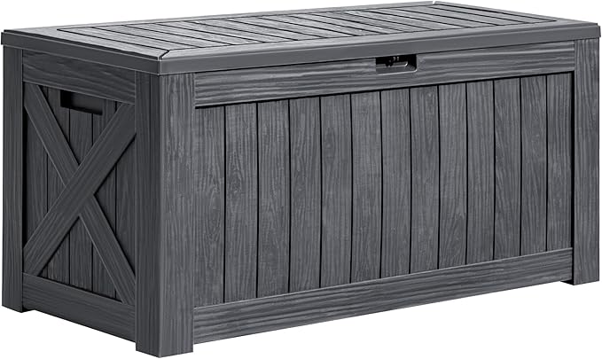 Greesum 120 Gallon Deck Box, Resin Outdoor Storage Container by BuynowfromGreesum
