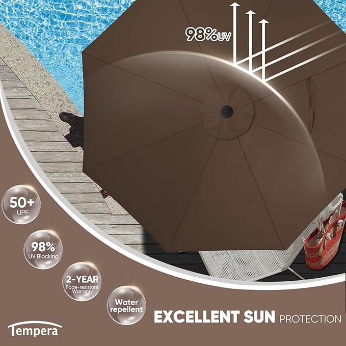 Tempera Patio Market Outdoor Table Umbrella - Image 3
