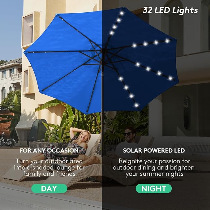 JEAREY 9FT Outdoor Patio Umbrella - Image 2