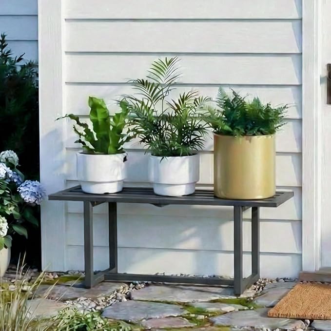 Modern Outdoor Plant Stand for Indoor Corner, Foldable Metal Plant Display - Image 8