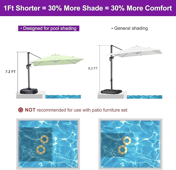 PURPLE LEAF 8' X 8' Patio Umbrella - Image 2