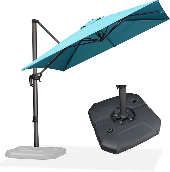 PURPLE LEAF 8 Feet Square Cantilever Umbrella Patio Umbrella - Image 2