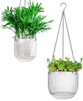 Josteve 5.2/8.2 Inch 2 Pcs Self Watering Hanging Planter Indoor Plant Pots by Josteve