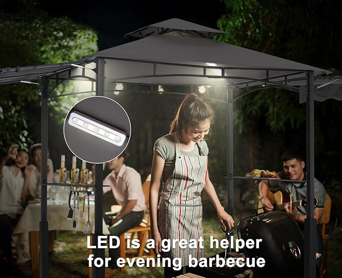 ABCCANOPY Grill Gazebo with 2 Side Awnings - Image 7