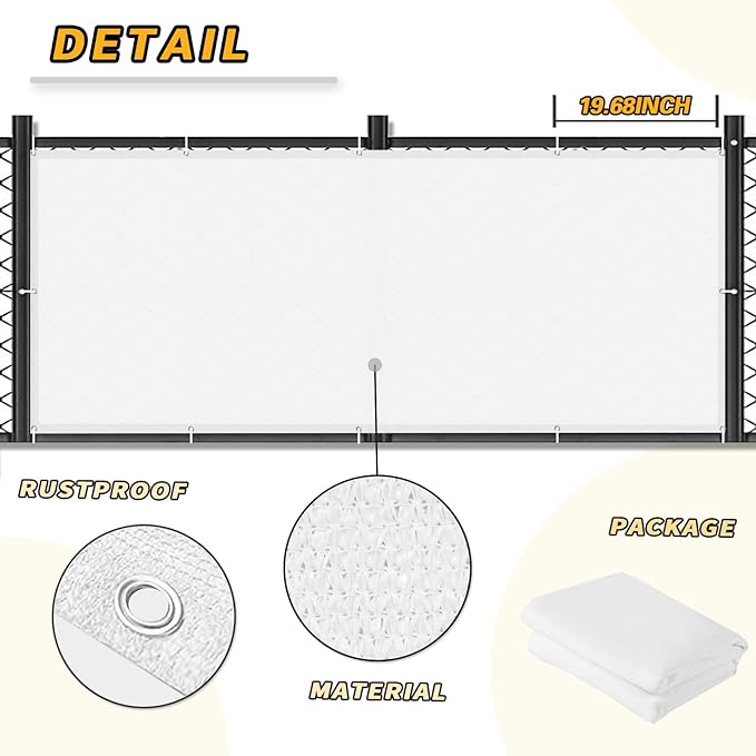 LOVE STORY Balcony Privacy Screen, 2.5'x7' Deck Shield Screen Fence Cover - Image 5