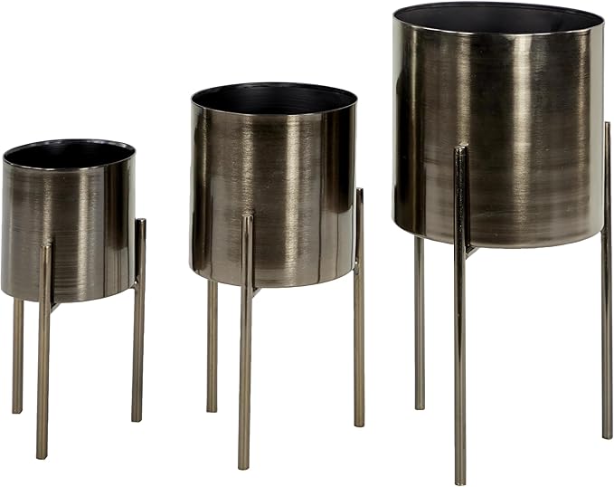 Deco 79 Metal Indoor Outdoor Planter Large Planter Pot by Deco79