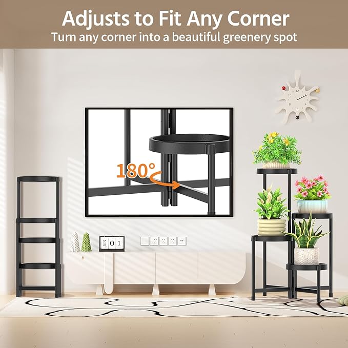 LASZOLA 4 Tiered Folding Plant Stand Indoor - Image 4